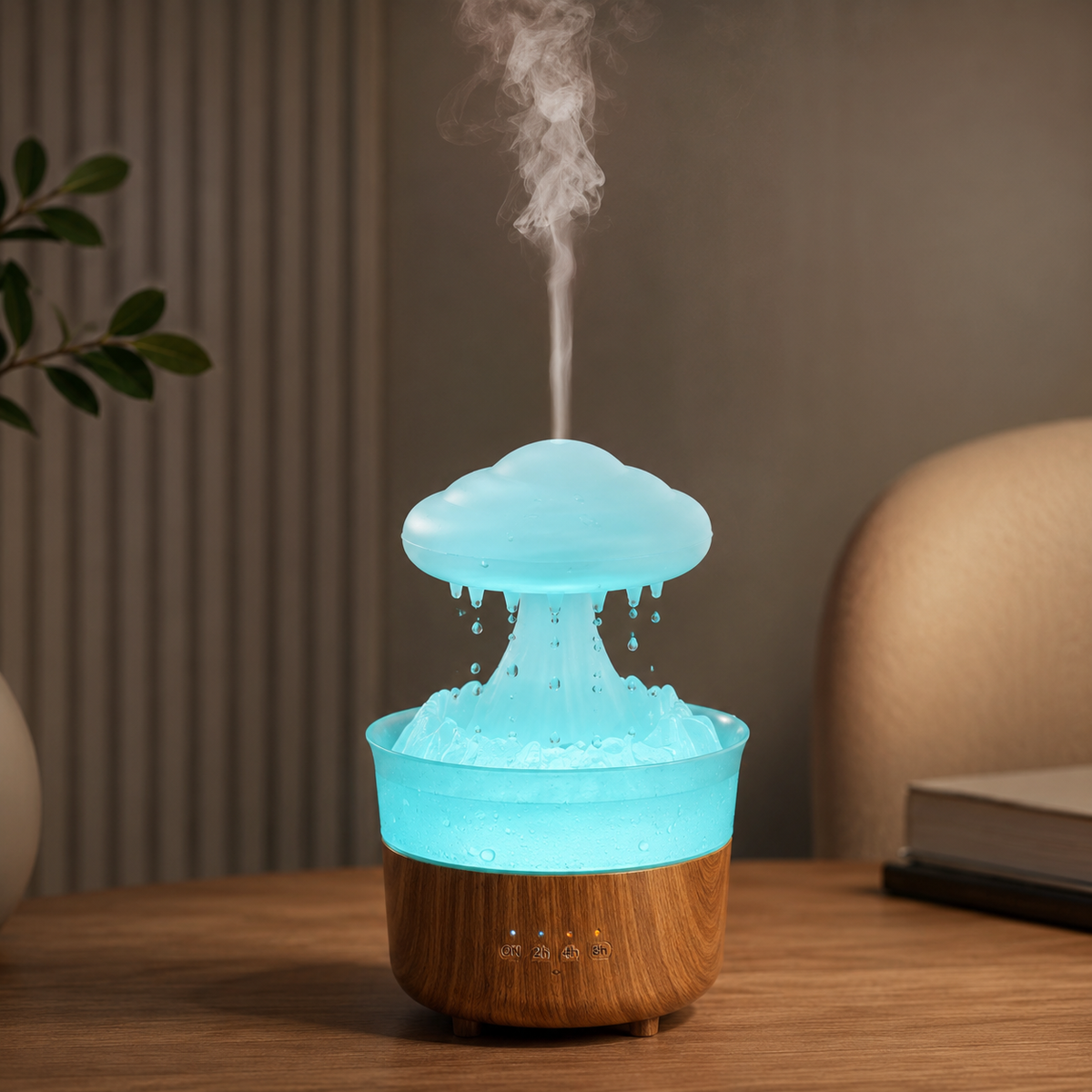 Rain Cloud Humidifier — Nube de Lluvia con Luz LED 7 Colores + Aceites Esenciales 💧