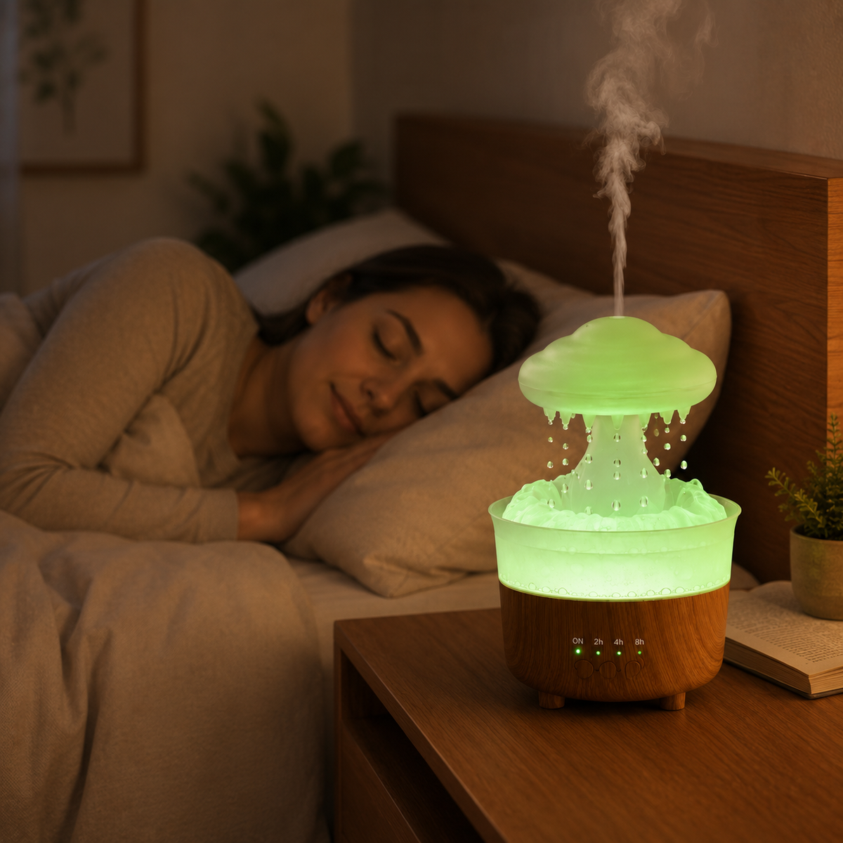 Rain Cloud Humidifier — Nube de Lluvia con Luz LED 7 Colores + Aceites Esenciales 💧
